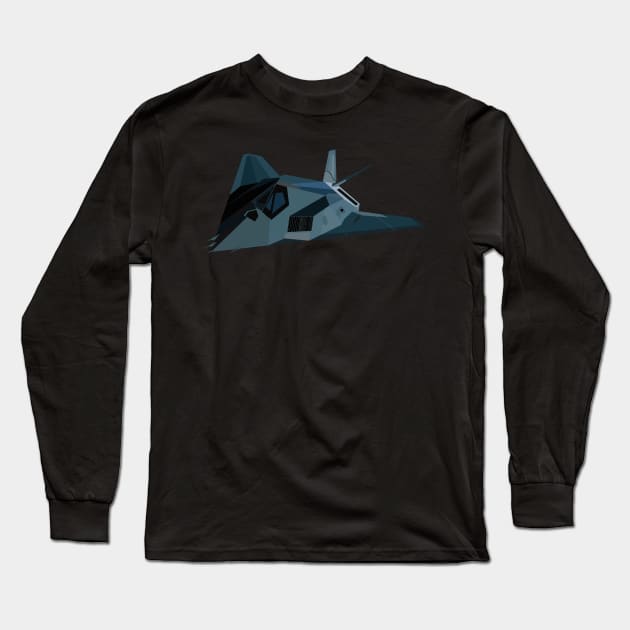 F117 Nighthawk - Stealth Fighter wo Txt Long Sleeve T-Shirt by twix123844